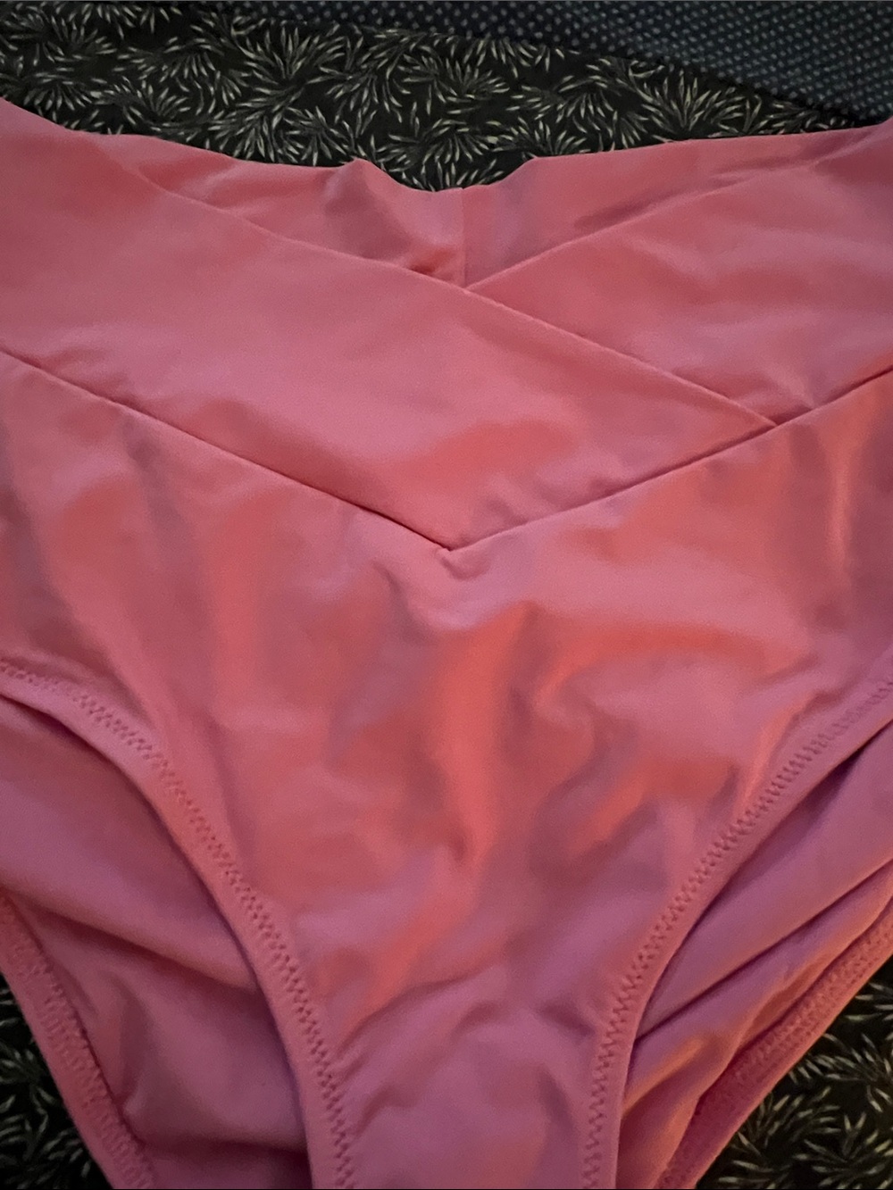 aerie Crossover Pink high waisted Bikini Bottom - Picture 5 of 5